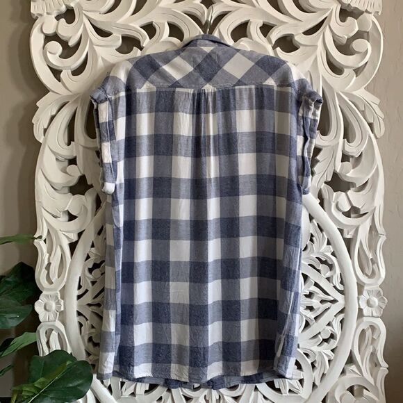 Rails Britt S/S Top in River/White Check - Picture 4 of 13